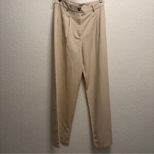 Edit by nine pleated front straight leg slacks women’s size Large cream colored